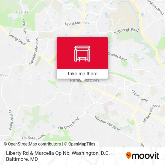 Liberty Rd & Marcella Op Nb map