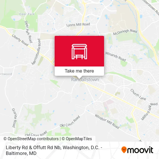 Liberty Rd & Offutt Rd Nb map