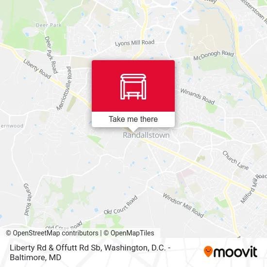 Liberty Rd & Offutt Rd Sb map