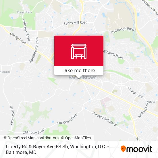 Liberty Rd & Bayer Ave FS Sb map