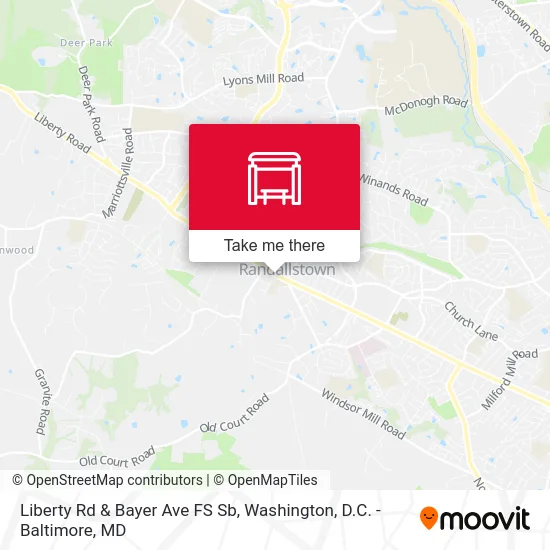 Liberty Rd & Bayer Ave FS Sb map