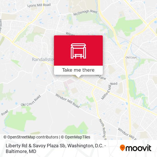 Mapa de Liberty Rd & Savoy Plaza Sb