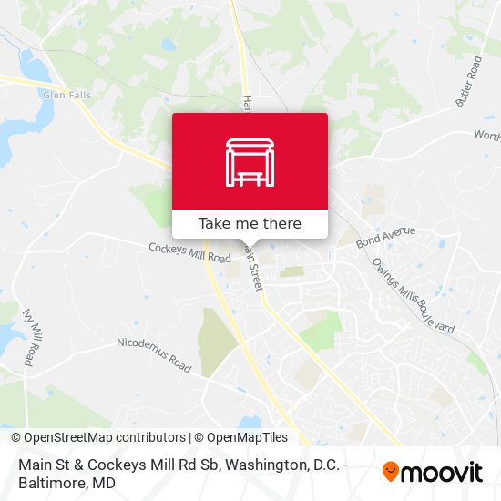 Main St & Cockeys Mill Rd Sb map