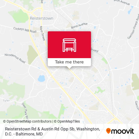 Reisterstown Rd & Austin Rd Opp Sb map