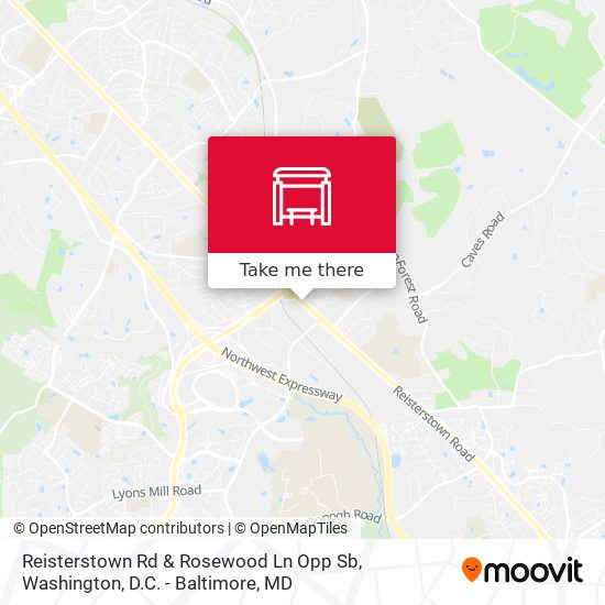 Reisterstown Rd & Rosewood Ln Opp Sb map
