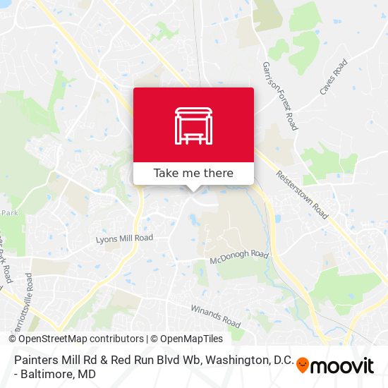 Mapa de Painters Mill Rd & Red Run Blvd Wb