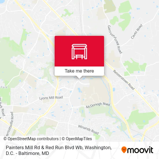 Mapa de Painters Mill Rd & Red Run Blvd Wb