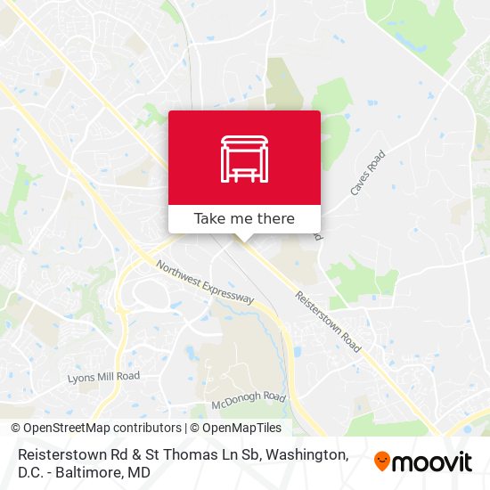 Reisterstown Rd & St Thomas Ln Sb map