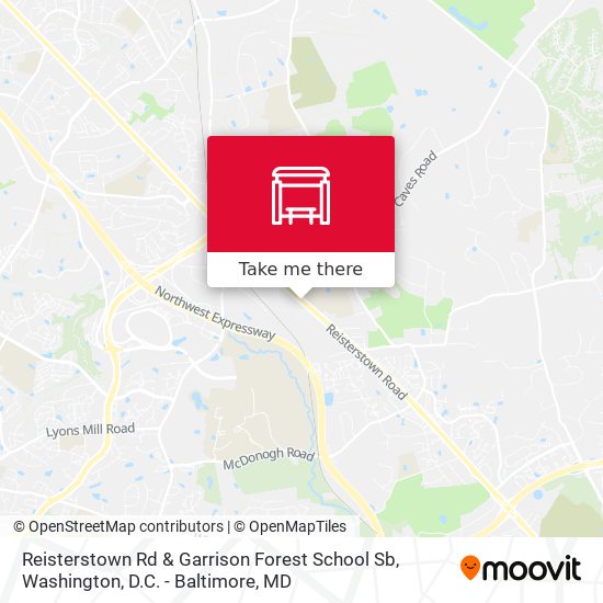 Reisterstown Rd & Garrison Forest School Sb map