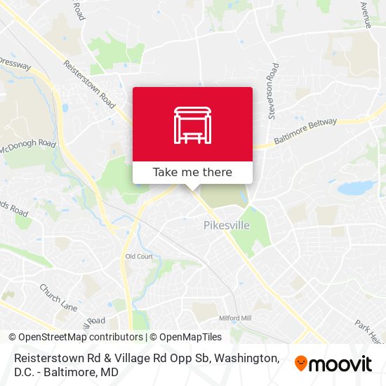 Mapa de Reisterstown Rd & Village Rd Opp Sb