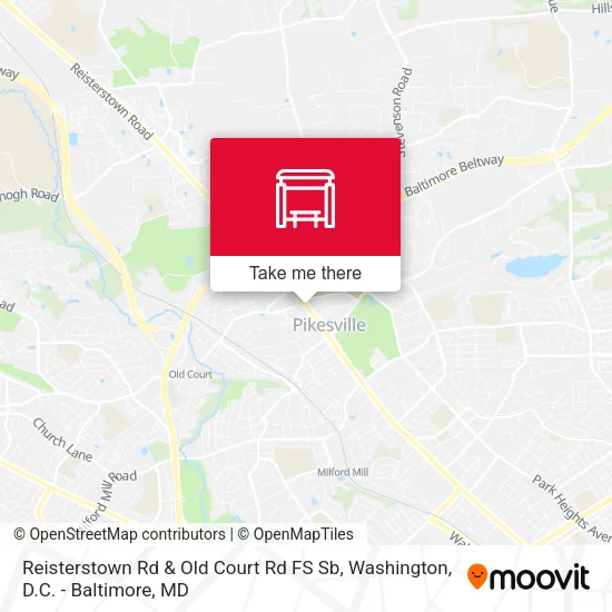 Mapa de Reisterstown Rd & Old Court Rd FS Sb