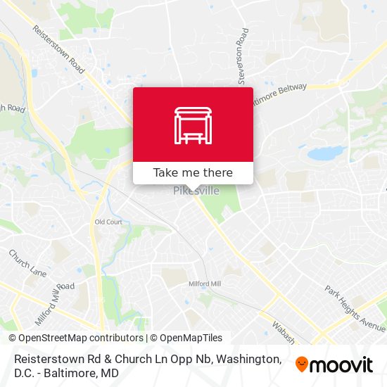 Mapa de Reisterstown Rd & Church Ln Opp Nb