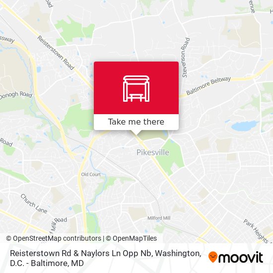 Mapa de Reisterstown Rd & Naylors Ln Opp Nb
