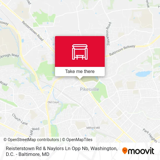 Reisterstown Rd & Naylors Ln Opp Nb map