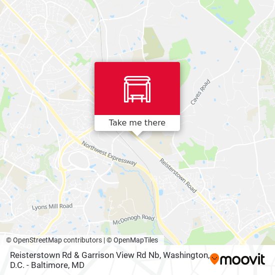 Reisterstown Rd & Garrison View Rd Nb map