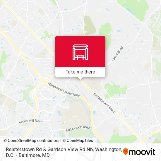 Reisterstown Rd & Garrison View Rd Nb map