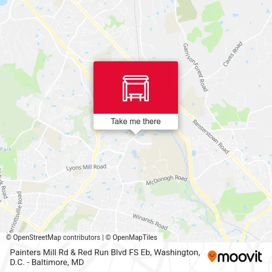 Painters Mill Rd & Red Run Blvd FS Eb map