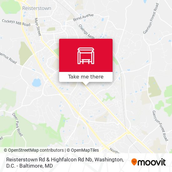 Reisterstown Rd & Highfalcon Rd Nb map