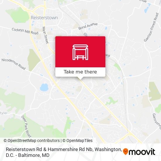 Reisterstown Rd & Hammershire Rd Nb map