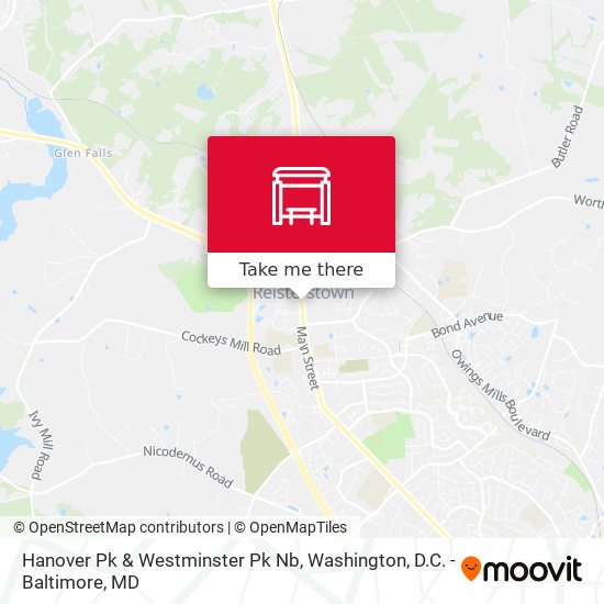 Hanover Pk & Westminster Pk Nb map