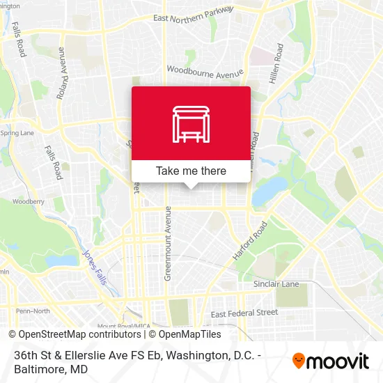 36th St & Ellerslie Ave FS Eb map