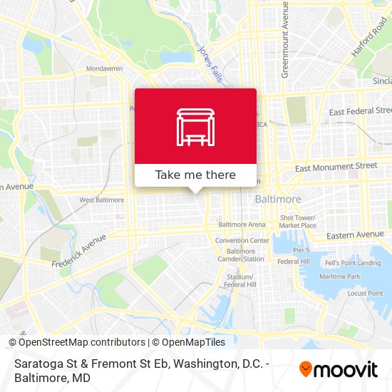Saratoga St & Fremont St Eb map