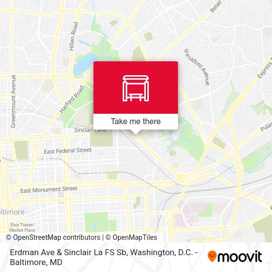 Erdman Ave & Sinclair La FS Sb map