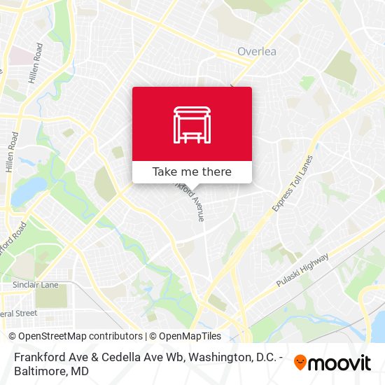 Frankford Ave & Cedella Ave Wb map