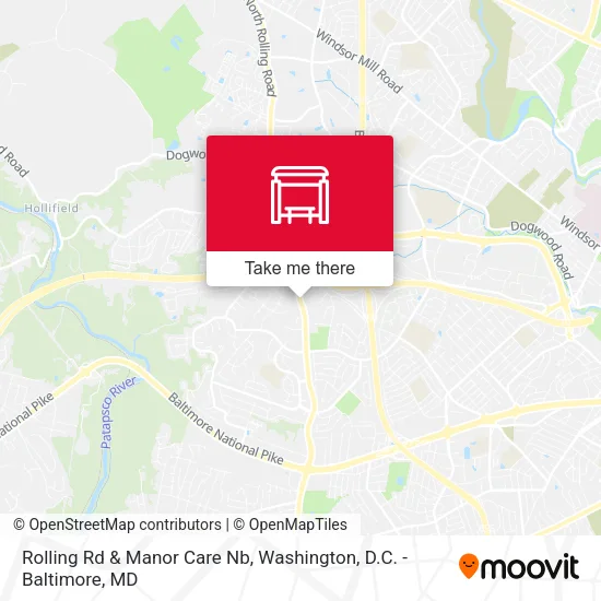 Rolling Rd & Manor Care Nb map