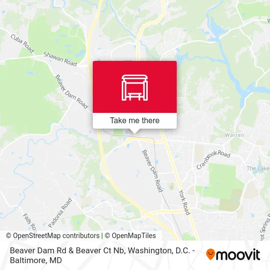 Beaver Dam Rd & Beaver Ct Nb map