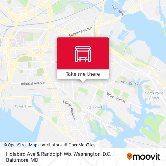 Holabird Ave & Randolph Wb map