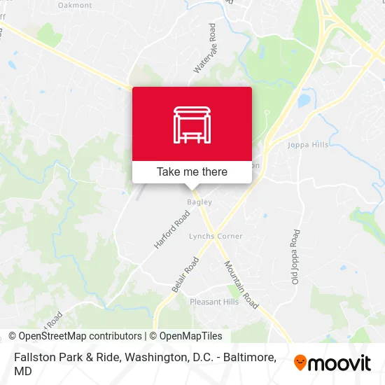 Fallston Park & Ride map