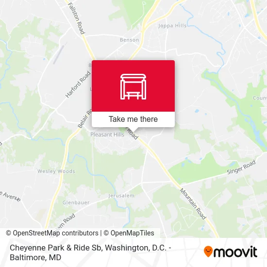 Cheyenne Park & Ride Sb map