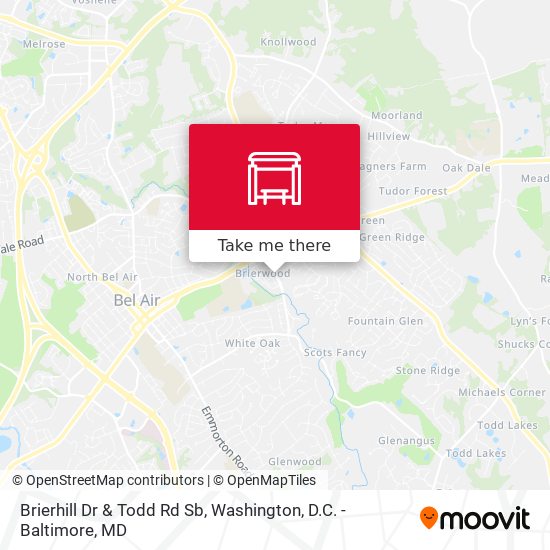 Brierhill Dr & Todd Rd Sb map