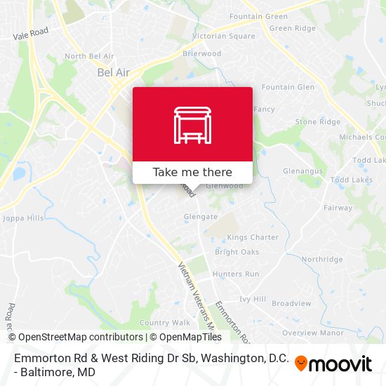 Emmorton Rd & West Riding Dr Sb map