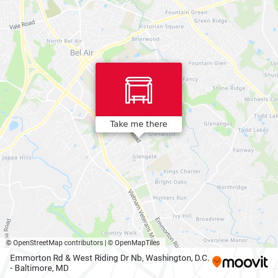 Emmorton Rd & West Riding Dr Nb map