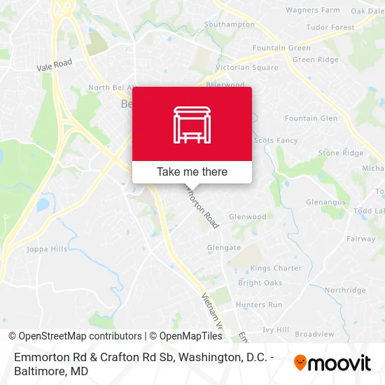 Emmorton Rd & Crafton Rd Sb map