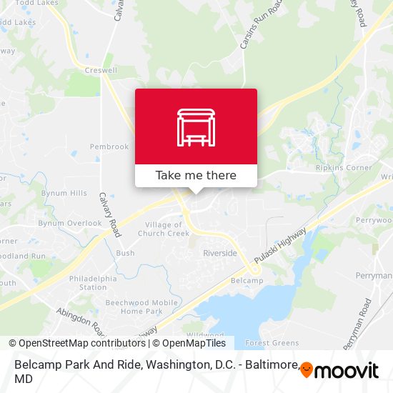 Belcamp Park And Ride map