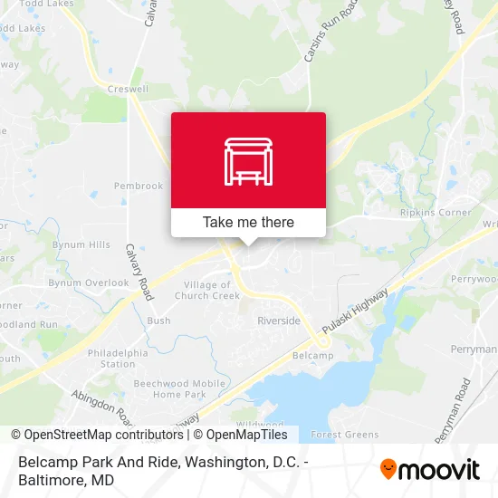 Mapa de Belcamp Park And Ride