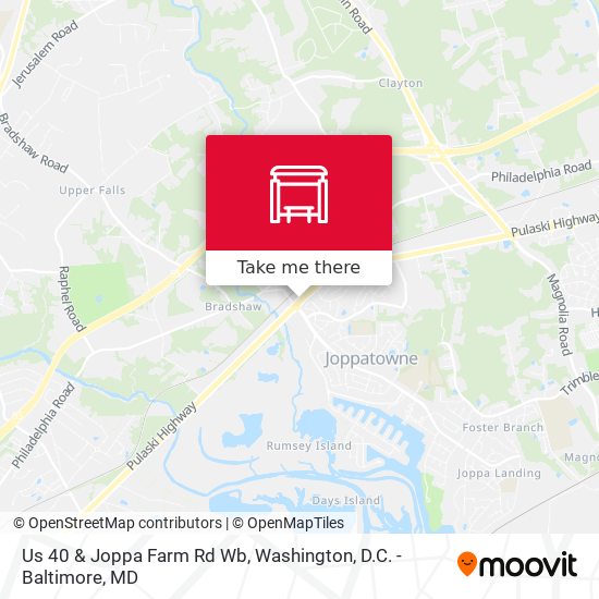 Us 40 & Joppa Farm Rd Wb map