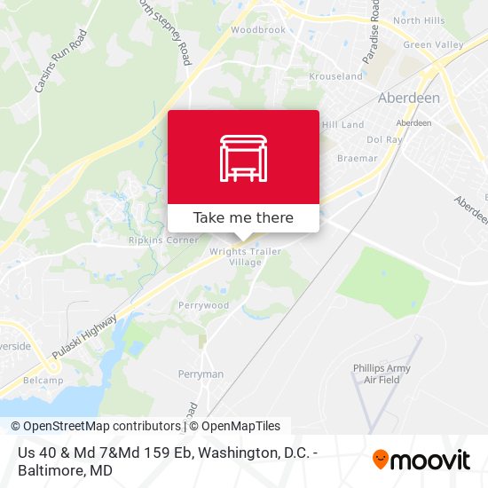 Mapa de Us 40 & Md 7&Md 159 Eb