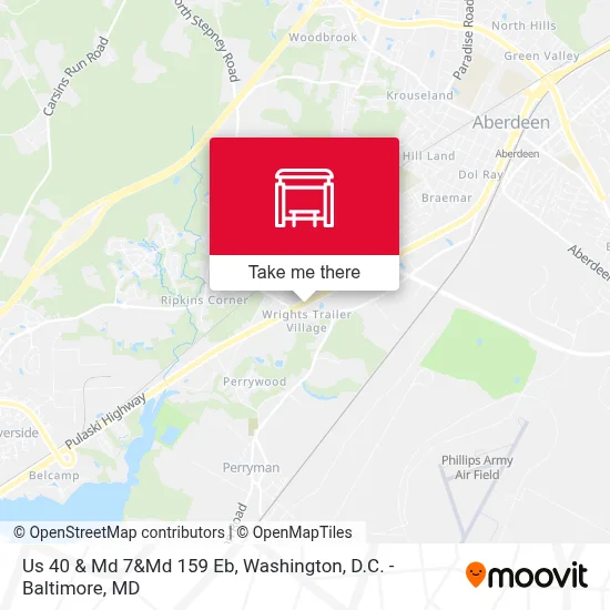 Us 40 & Md 7&Md 159 Eb map