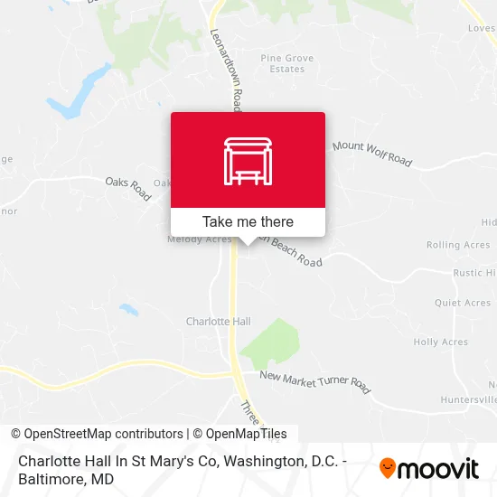 Charlotte Hall In St Mary's Co map