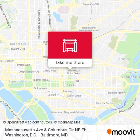 Mapa de Massachusetts Ave & Columbus Cir NE Eb