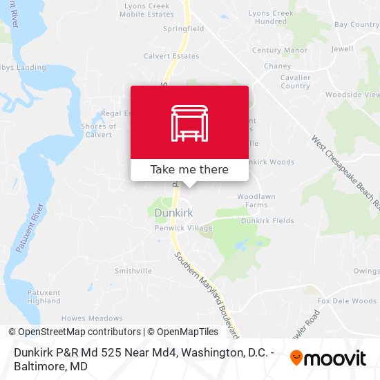 Mapa de Dunkirk P&R Md 525 Near Md4