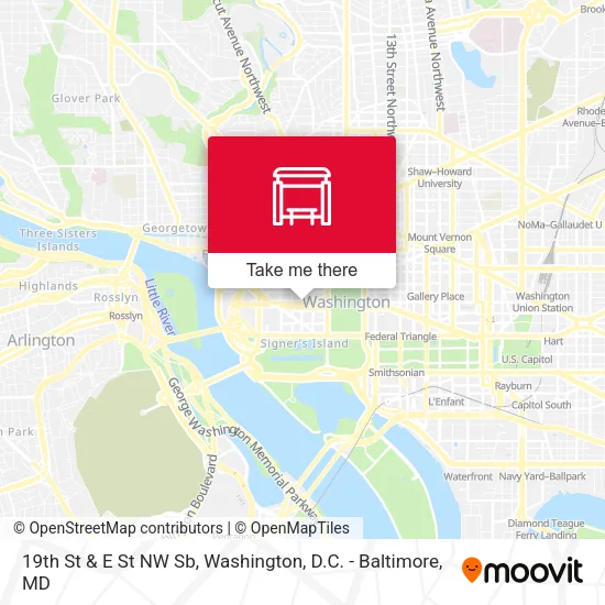 Mapa de 19th St & E St NW Sb