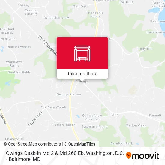 Owings Dask-In Md 2 & Md 260 Eb map