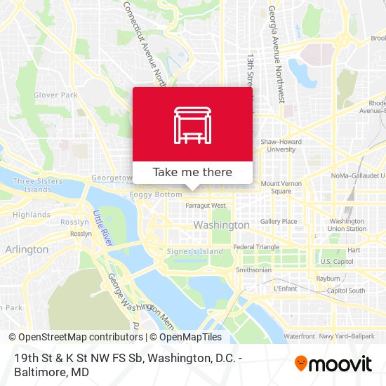 Mapa de 19th St & K St NW FS Sb