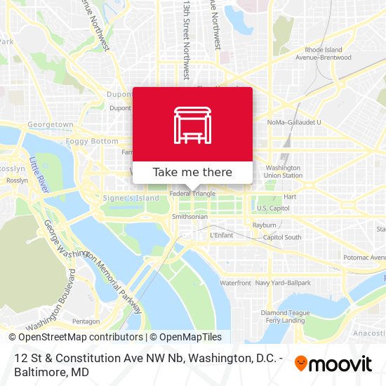 Mapa de 12 St & Constitution Ave NW Nb