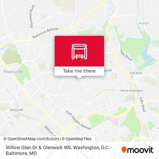 Willow Glen Dr & Glenwick Wb map